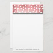 バラ金ゴールドドット |ひなパーソナライズされた形 便箋 (正面/裏面)