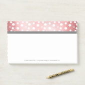 バラ金ゴールドドット |パーソナライズされたポストイットノート ポストイット (デスク)