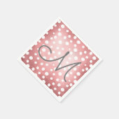 バラ金ゴールドドット |紙パーソナライズされたナプキン スタンダードカクテルナプキン (角)