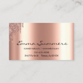 バラ金ゴールドドライエレガントプ金カスタマイズグリッター 名刺 (裏面)