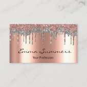 バラ金ゴールドドライエレガントプ金カスタマイズグリッター 名刺 (正面)