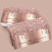 バラ金ゴールドドライエレガントプ金カスタマイズグリッター 名刺