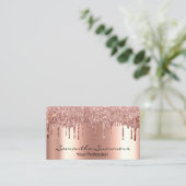 バラ金ゴールドドライエレガントプ金カスタマイズグリッター 名刺 (スタンド正面)