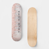 バラ金ゴールドドライカスタムプガーリー名 スケートボード (正面)