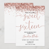 バラ金ゴールドドライガーリーブモダンバイスウィート16 招待状 (正面/裏面)