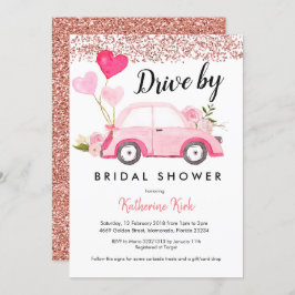 バラ金ゴールドドライブバイブライダルシャワー招待 招待状