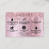 バラ金ゴールドドリッピンググリッターキャンドルビ気にスビジネスCa 名刺 (正面)