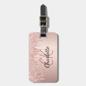 バラ金ゴールドドリップカスタムモノグラム名 ラゲッジタグ (正面縦)