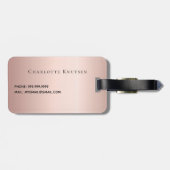 バラ金ゴールドドリップカスタムモノグラム名 ラゲッジタグ (裏面横)