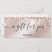 バラ金ゴールドドリップギフト証明書ギフトカード追加ロゴ (正面)