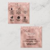 バラ金ゴールドドリップグリッターキャンドルスクエアー スクエア名刺 (正面/裏面)