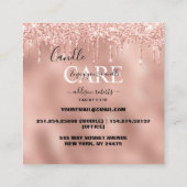 バラ金ゴールドドリップグリッターキャンドルスクエアー スクエア名刺 (裏面)