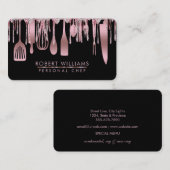 バラ金ゴールドドリップシェフケータリング台所用品 名刺 (正面/裏面)