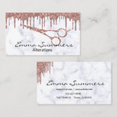 バラ金ゴールドドリップシザーズリフォーム裁縫 名刺 (正面/裏面)