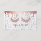 バラ金ゴールドドリップスアイラッシュエクステンションマーブルサロン ロイヤリティカード (正面)