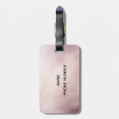 バラ金ゴールドドリップスグリッターモノグラムラゲージズ ラゲッジタグ (裏面縦)