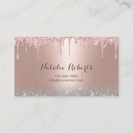 バラ金ゴールドドリップスシルバーグリッターサロンアポイントメント 予約カード (裏面)