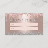 バラ金ゴールドドリップスシルバーグリッターサロンアポイントメント 予約カード (正面)