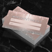 バラ金ゴールドドリップスシルバーグリッターサロンアポイントメント 予約カード