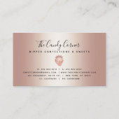 バラ金ゴールドドリップストロベリーコンフェクションデザート 名刺 (裏面)