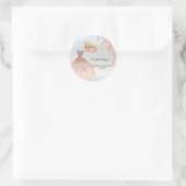 バラ金ゴールドドリップスドレスシルバーシルバー18誕生日 ラウンドシール (バッグ)