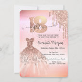 バラ金ゴールドドリップスドレス18th 招待状 (正面)