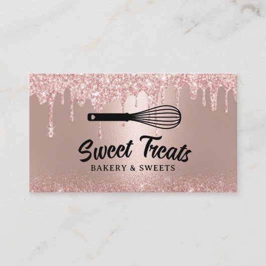 バラ金ゴールドドリップスパストリーウィスクカップケーキベーカリー 名刺 (正面)