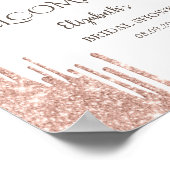 バラ金ゴールドドリップスブランチ&バブリーブライダルシャワー ポスター (角)