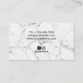 バラ金ゴールドドリップスリップマーブルメークアップアーティストサロン 名刺 (裏面)