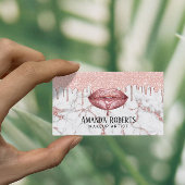 バラ金ゴールドドリップスリップマーブルメークアップアーティストサロン 名刺