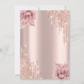 バラ金ゴールドドリップフラワーズワインブランチ&バブリー 招待状 (裏面)