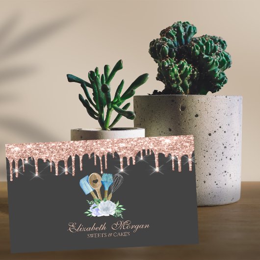 バラ金ゴールドドリップベーカリーペストリーハンドツール 名刺