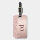 バラ金ゴールドドリップモノグラム名 ラゲッジタグ (正面縦)