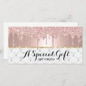 バラ金ゴールドドリップラグジュアリーサロンギフト証明書 (正面/裏面)