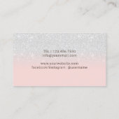 バラ金ゴールドドリップリップ赤面ピンクメイクアップアーティスト 名刺 (裏面)