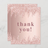 バラ金ゴールドドリップ誕生日サンキューカード (正面/裏面)