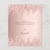 バラ金ゴールドドリップ誕生日サンキューカード (裏面)