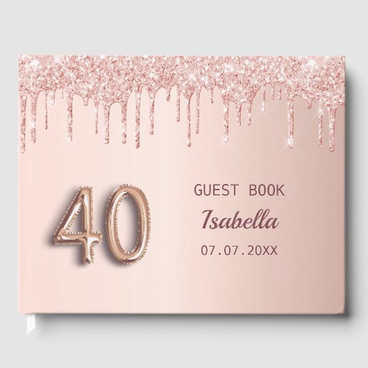 バラ金ゴールドドリップ40歳の誕生日 ゲストブック (正面)