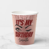 バラ金ゴールドドリプス誕生日18日 | 21日 | 40th | 50th 紙コップ (裏面)