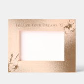 バラ金ゴールドドリーム蝶 レーザー彫刻フレーム (正面)