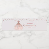 バラ金ゴールドドレスキンセアニラ15th誕生日の好意 ペットボトルラベル (シングルラベル)