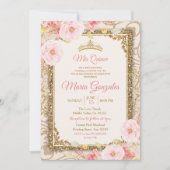 バラ金ゴールドドレスチャラミクリン招待状 招待状 (正面)