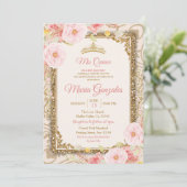 バラ金ゴールドドレスチャラミクリン招待状 招待状 (スタンド正面)