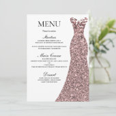 バラ金ゴールドドレスバースデーパーティーブライダルシャワー メニュー (スタンド正面)