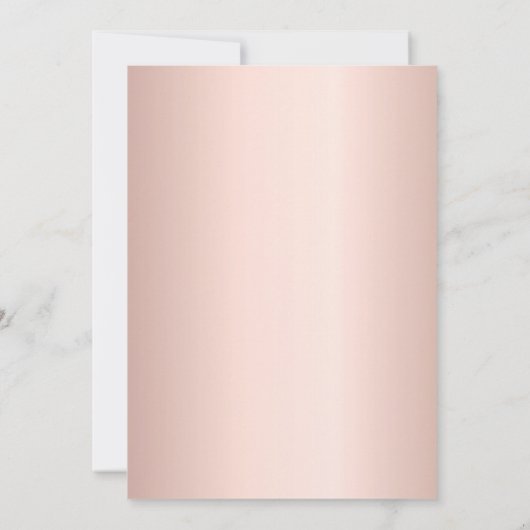 バラ金ゴールドドレスピンク花模様キンセアニェラ 招待状 (裏面)