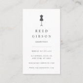 バラ金ゴールドドレス型枠 Seamstress Tailor Designer 名刺 (裏面)