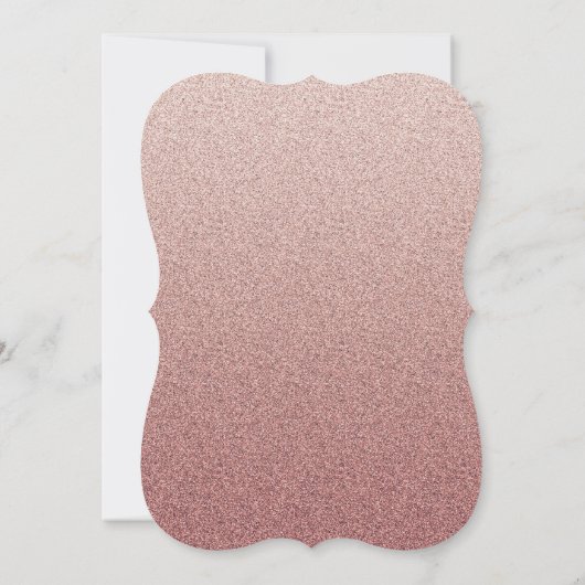 バラ金ゴールドドレス赤面水の色50th誕生日 招待状 (裏面)