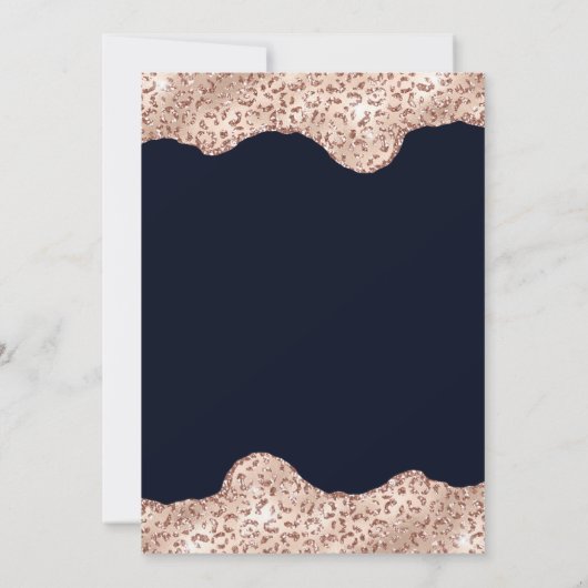 バラ金ゴールドドレス&グラムエッジズスウィート16 招待状 (裏面)