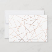 バラ金ゴールドドーンウォーターカラージオメトリックウェディングRSVP 出欠カード (裏面)