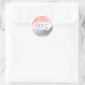 バラ金ゴールドドーンウォーターカラージオメトリックモノグラム ラウンドシール (バッグ)